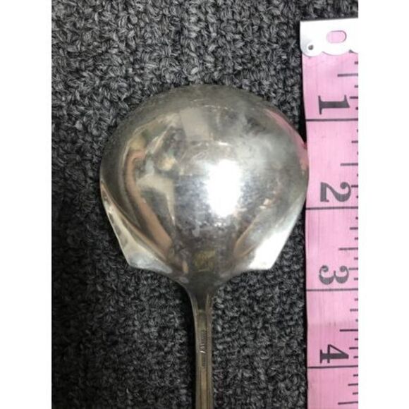 Wallace Rose Point Sterling Silver Gravy Ladle Spoon - Picture 7 of 9
